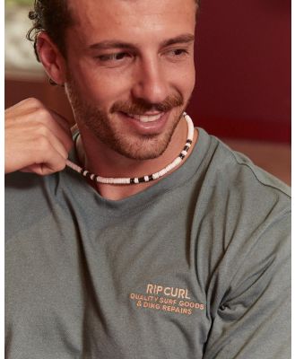 REPUBLIK Men's Shell Beaded Necklace in White