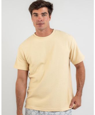 Rhythm Men's Textured Short Sleeve T-Shirt in Natural