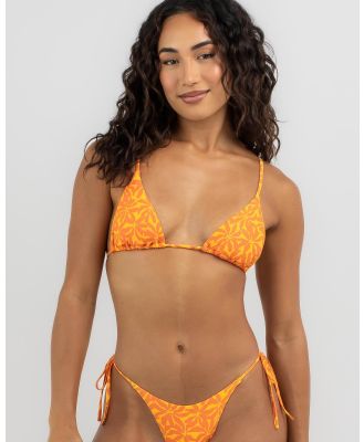 Rhythm Women's Allegra Sliding Triangle Bikini Top in Orange
