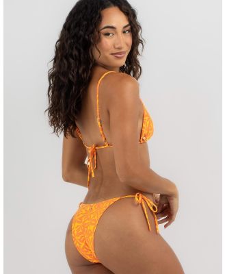 Rhythm Women's Allegra Tie Side High Cut Bikini Bottom in Orange