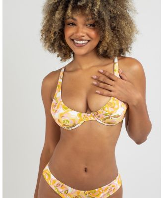 Rhythm Women's Mimosa Floral Underwire Bikini Top in Yellow