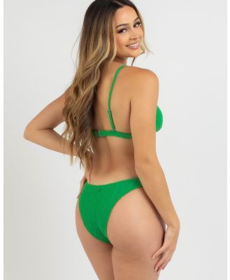 Rhythm Women's Ripple Terry String Bikini Bottom in Green