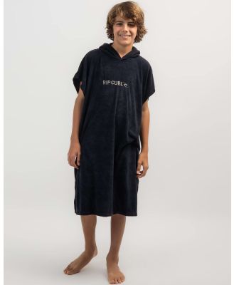 Rip Curl Boys' Brand Hooded Towel in Black