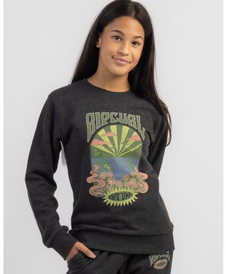 Rip Curl Girls' Summer Rain Sweatshirt in Black