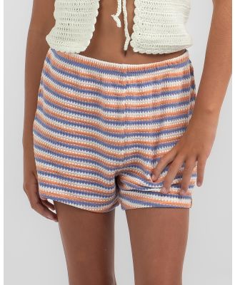 Rip Curl Girls' Sun Catcher Knit Shorts in Blue