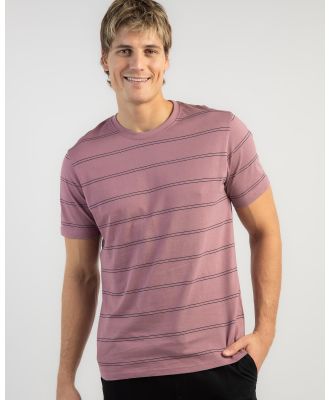 Rip Curl Men's Plain Stripe T-Shirt in Purple