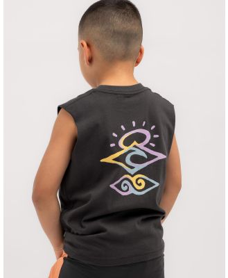 Rip Curl Toddlers' Static Youth Muscle Tank Top in Black