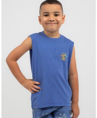 Rip Curl Toddlers' Static Youth Muscle Tank Top in Blue