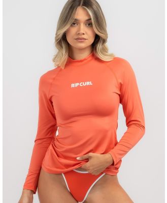 Rip Curl Women's Classic Surf Long Sleeve Upf Rash Vest in Coral