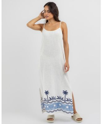 Rip Curl Women's Santorini Sun Printed Maxi Dress in White