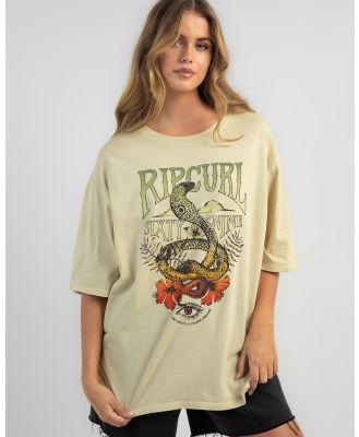 Rip Curl Women's Summer Rain Heritage T-Shirt in Natural