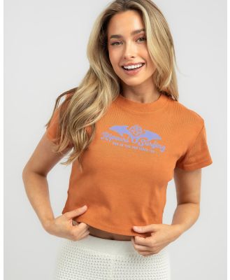 Rip Curl Women's Utopia Baby T-Shirt in Brown