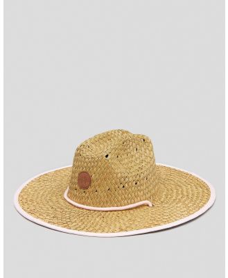 Roxy Girls' Pina To My Colada Panama Hat in Pink