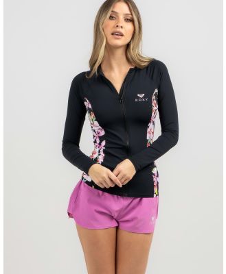 Roxy Women's Full Zip Mix Print Long Sleeve Rash Vest