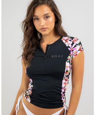 Roxy Women's Lycra Cap Sleeve Half Zip Rash Vest