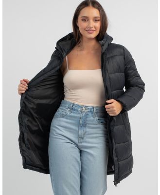 Roxy Women's Ocean Peaks Hooded Puffer Jacket in Black