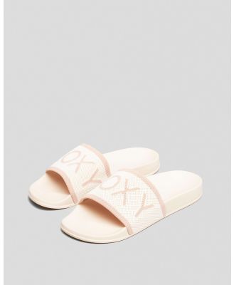 Roxy Women's Slippy Knit Slides Sandals in Cream