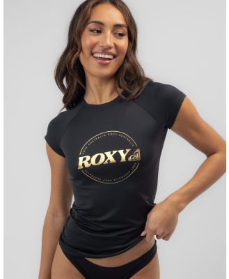 Roxy Women's Summer Vibe Cap Sleeve Rash Vest in Black