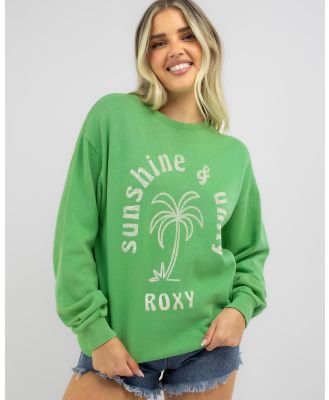 Roxy Women's To The East Crewneck Sweatshirt in Green