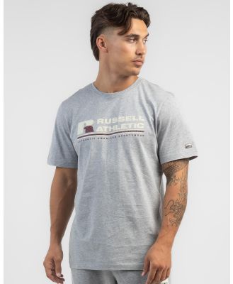 Russell Athletic Men's Originals Bar Logo T-Shirt in Grey