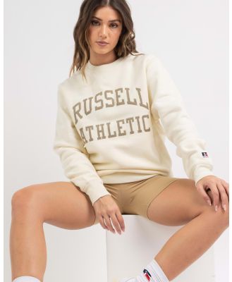 Russell Athletic Women's Arch Brand Sweatshirt in Brown