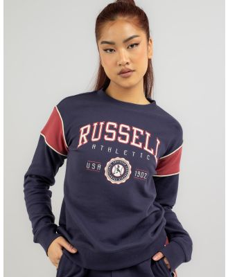 Russell Athletic Women's Graduate Crew Sweatshirt in Purple