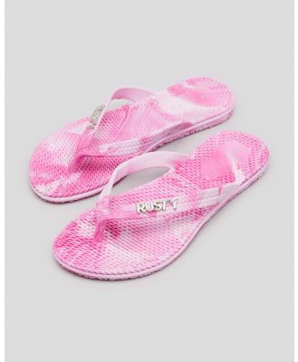 Rusty Girls' Splat Flippin' Thongs Shoes in Pink