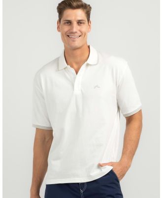 Rusty Men's 19Th Hole Tipped Polo Shirt in White