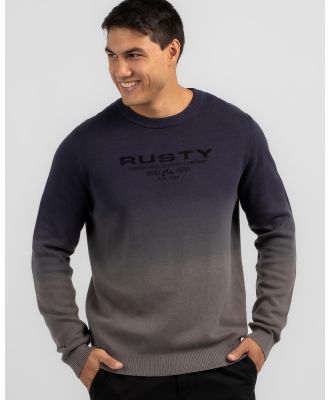Rusty Men's Gradient Ho-Stack Crew Knit in Black