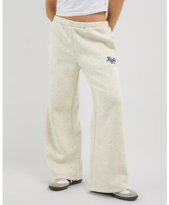 Rusty Women's Maxo Relaxo Low Rise Wide Leg Track Pants in White