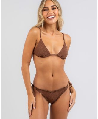 Rusty Women's Sandalwood Triangle Bikini Top in Brown