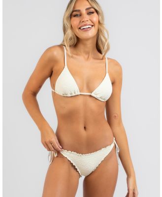 Rusty Women's Sandalwood Triangle Bikini Top in Cream