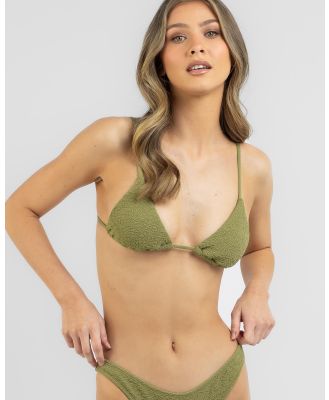 Rusty Women's Sandalwood Triangle Bikini Top in Green