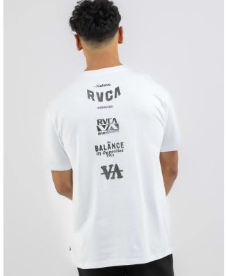 RVCA Men's Branded T-Shirt in White