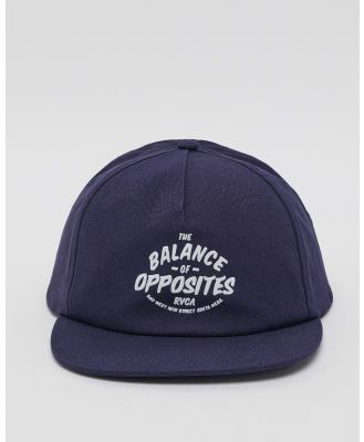 RVCA Men's Postal Snapback Hat in Navy