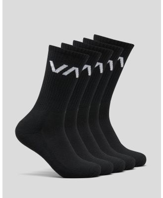 RVCA Men's Va Sport Socks 5 Pack in Black