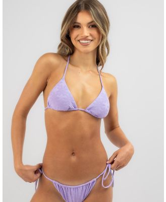 RVCA Women's Daisy Slide Halter Bikini Top in Purple