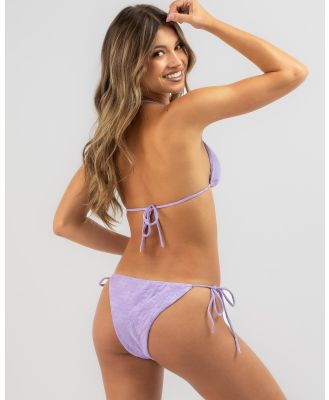 RVCA Women's Daisy Slide Tie Skimpy Bikini Bottom in Purple