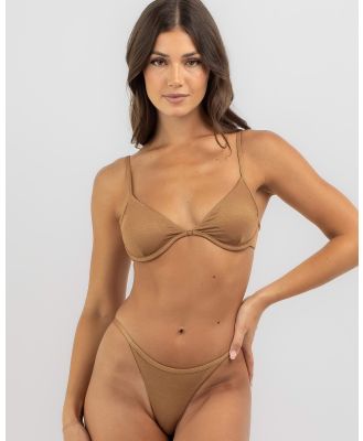 RVCA Women's Halo Underwire Bikini Top in Brown