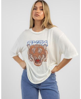 RVCA Women's Jungle Cat Rummage T-Shirt in White