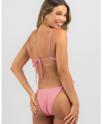 RVCA Women's Lacey Tie Side Bikini Bottom in Pink