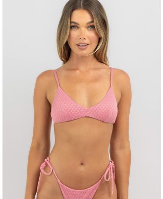 RVCA Women's Lacey Trilette Bikini Top in Pink