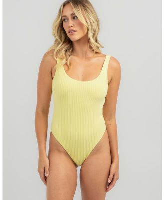 RVCA Women's Tezzy Rib Scooped One Piece Swimsuit in Brown