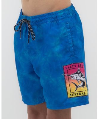 Salty Life Boys' Abstract Mully Shorts in Blue