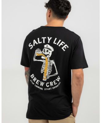 Salty Life Men's Brew Crew T-Shirt in Black
