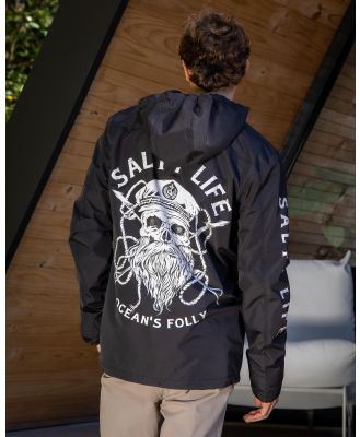 Salty Life Men's Mariner Hooded Jacket in Black