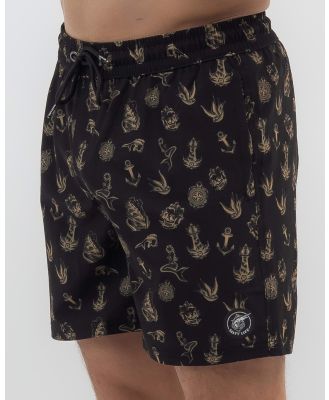 Salty Life Men's Nautical Mully Shorts in Black