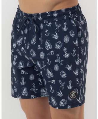 Salty Life Men's Nautical Mully Shorts in Navy