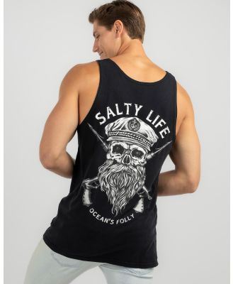 Salty Life Men's Oceans Folly Singlet Top in Black