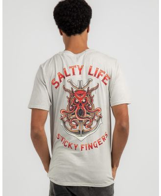 Salty Life Men's Sticky Fingers 2.0 T-Shirt in Grey